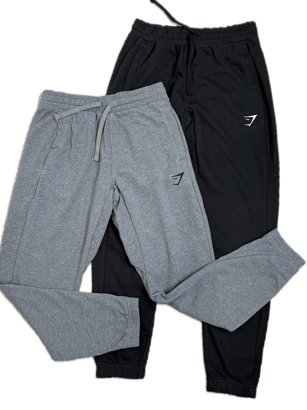 NWT Gymshark Mens Essential Oversized Joggers Bundle Size Small Black & Grey Set